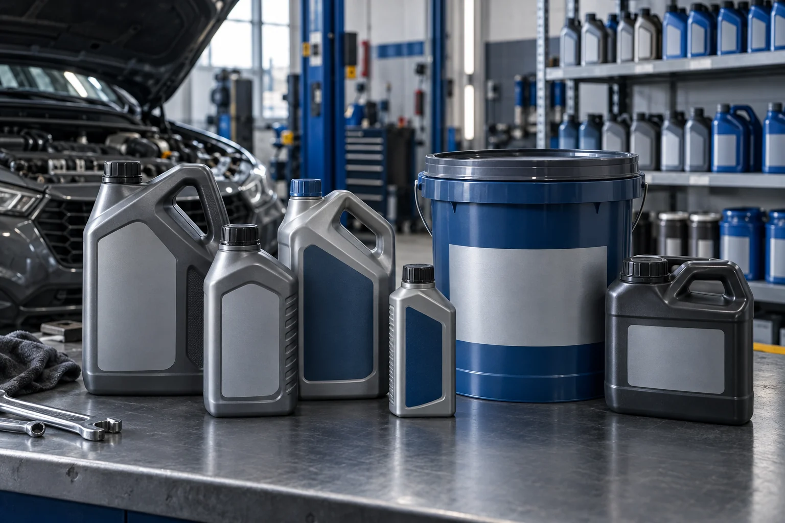 Formatos referenciales de lubricantes automotrices e industriales sin marca